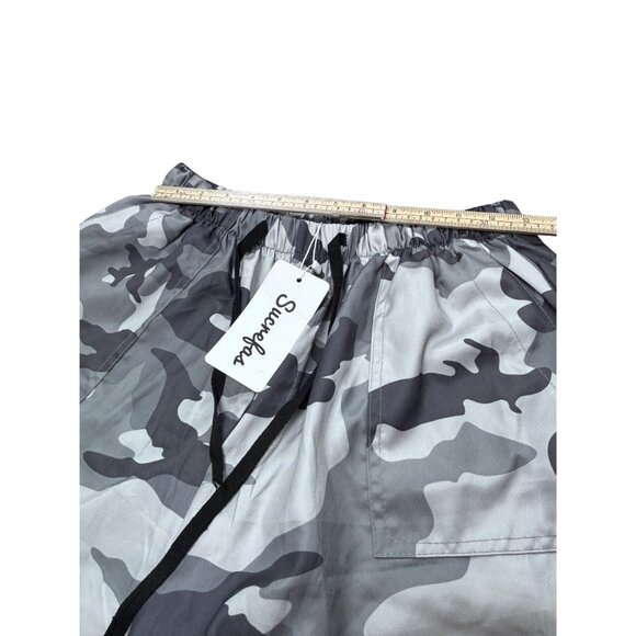 Sucrefas Womens Camouflage Shorts XL Gray & White Polyester/Cotton - Picture 8 of 9